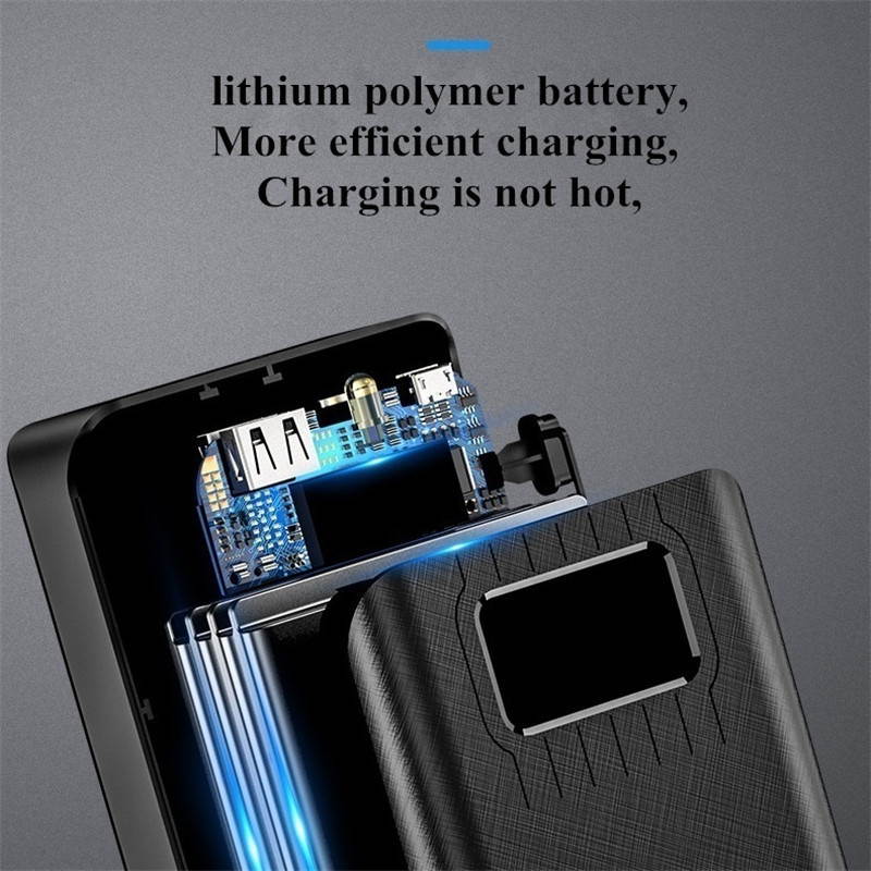 900000mah Real Capacity Power Bank External Portable Charger Fast Charging PowerBank Dual USB LED Display External Battery for Iphone Xiaomi