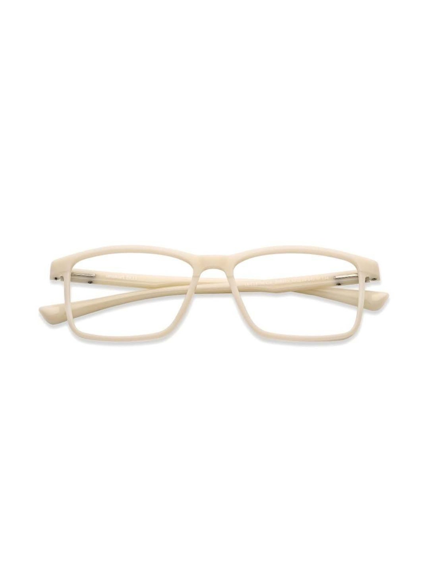 Lenskart Blu LB E13738 White Full Rim Rectangular Zero Power Computer Glasses
