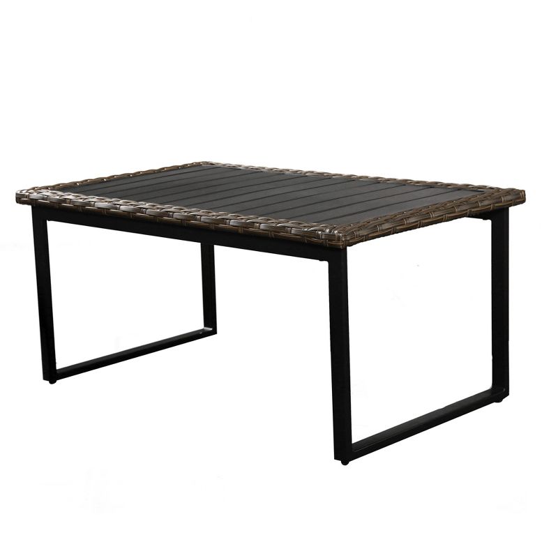 Sheldon Round Coffee Table - Black - Courtyard Casual