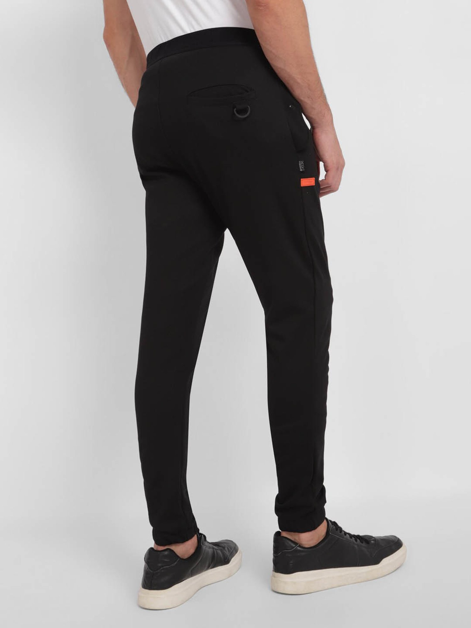 Tribe by Allen Solly Black Cotton Regular Fit Joggers