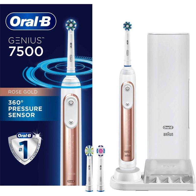 Oral-B Pro 7500 Power Rechargeable Electric Toothbrush Powered By Braun - Rose Gold