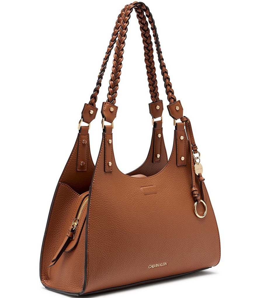 Calvin Klein Shelly Braided Top Handle Shoulder Bag