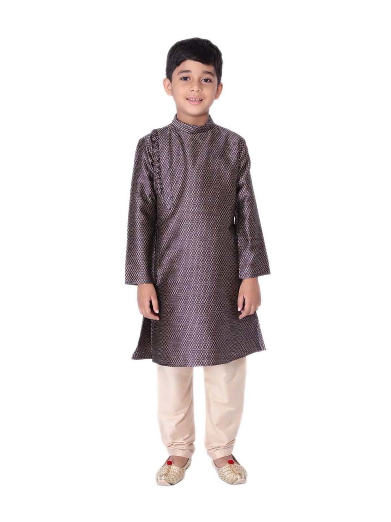 TABARD Kids Blue & Beige Regular Fit Kurta Set