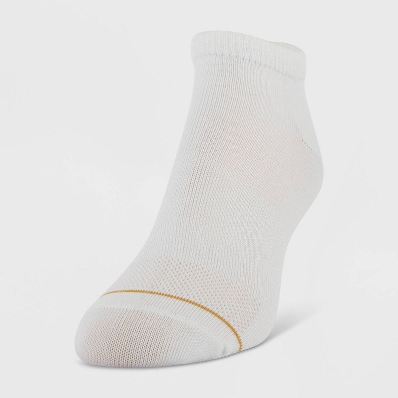All Pro Women's Extended Size Super Soft 6pk No Show Athletic Socks - White 8-12