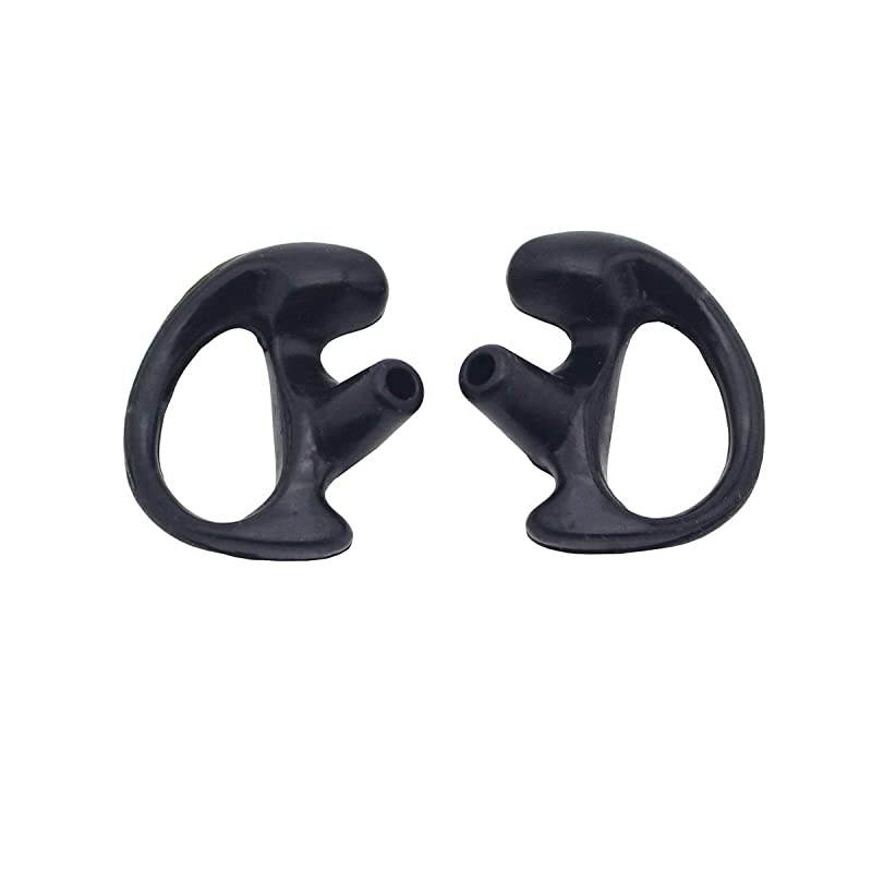 2Packs Replacement Silicone Gel Earplug Earbuds Left and Right for Two Way Radio Headset Air Acoustic Earpiece Headset Walkie Talkie Earpiece Large