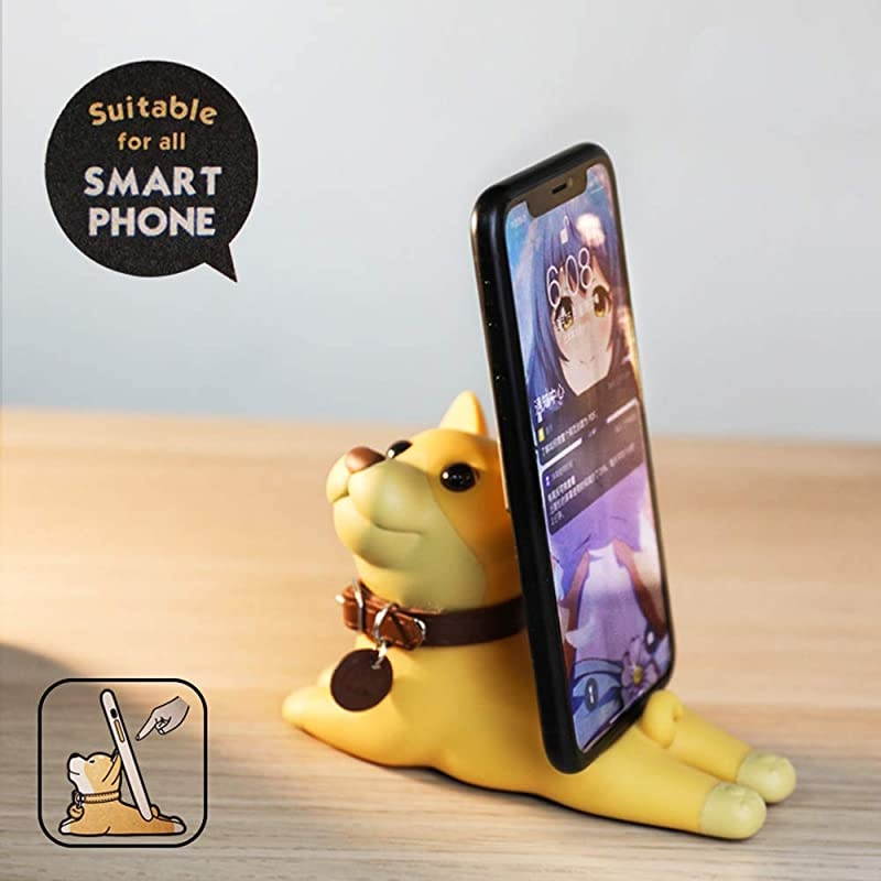 Puppy Dog Desk Cell Phone Stand Holder Cartoon Smartphone Holder Bracket Ornament for DeskShiba Inu