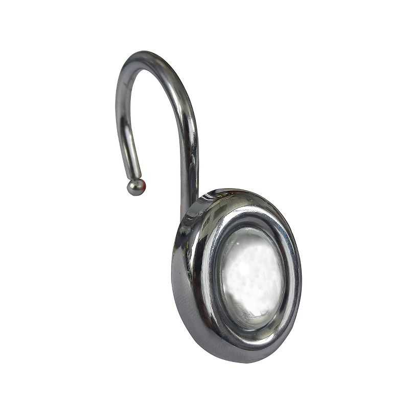 Shower Curtain Hooks Elegant Home Fashion Light Silver