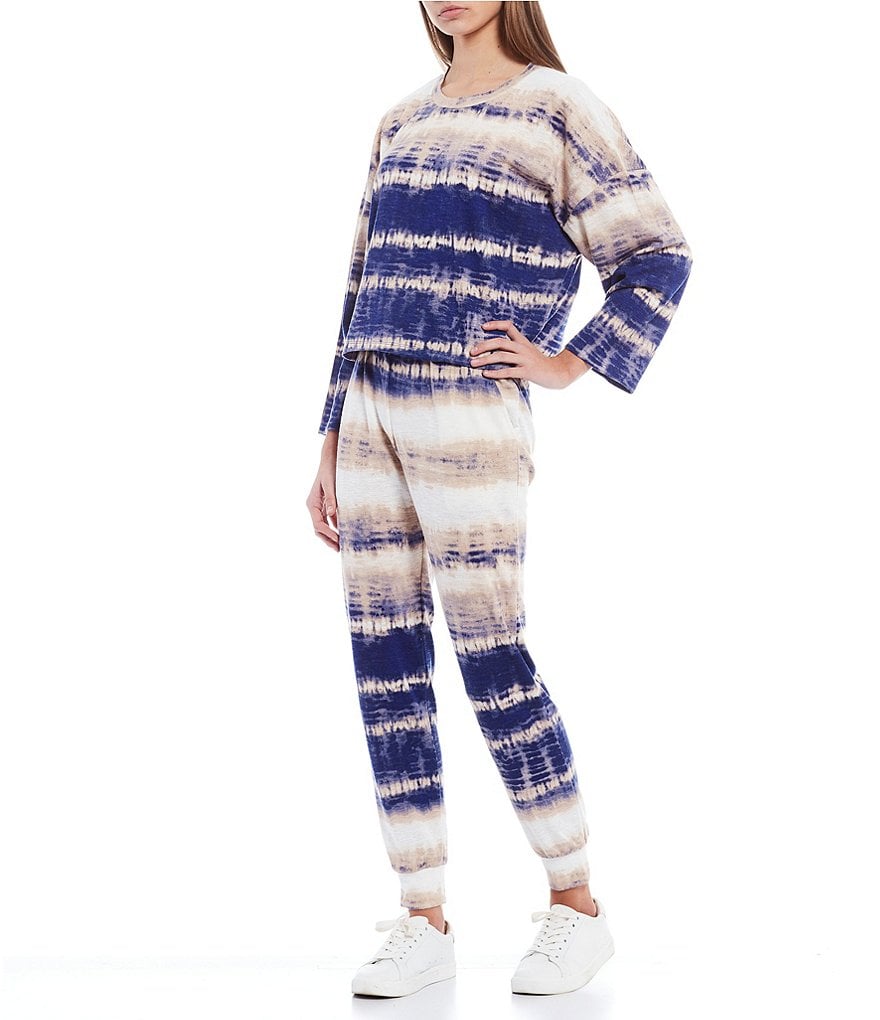June & Hudson Coordinating Tie Dye Long Sleeve Sweatshirt