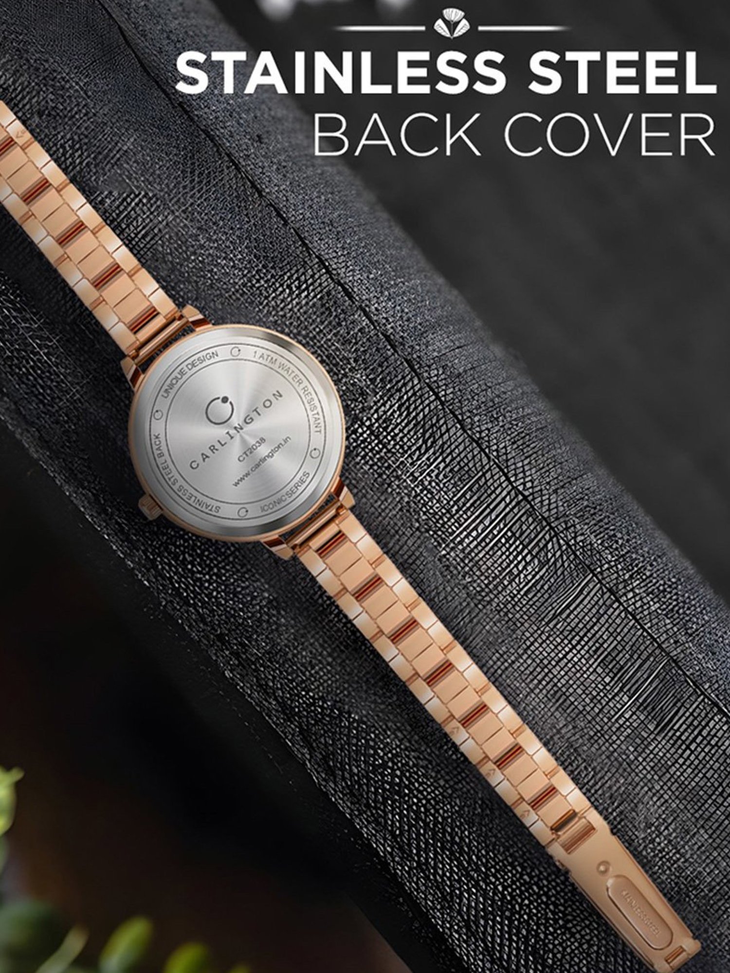 Carlington Iconic 2038 RoseGold Analog Watch for Women