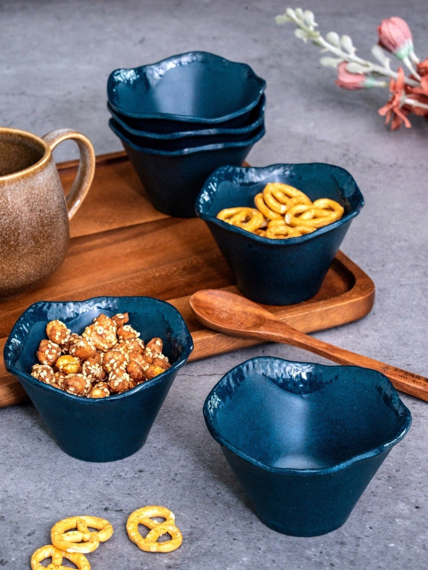 Stehlen Blue Melamine Primer Bowl - Set of 6