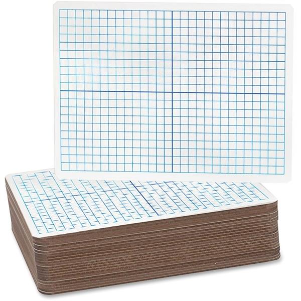 Flipside Products Dry-Erase Board Dual-Sided 9"x12" 12/PK XY Axis/Plain 12000