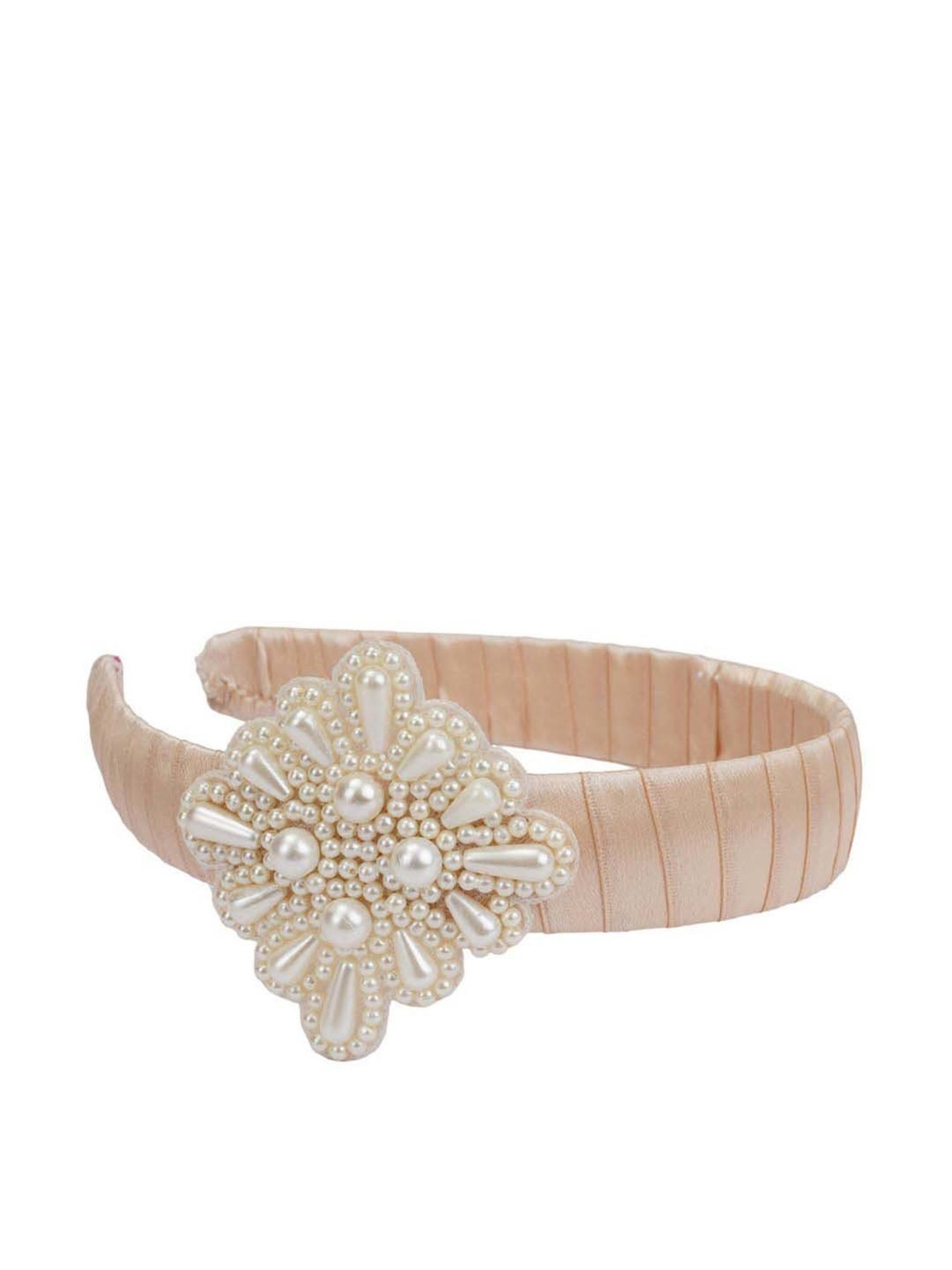 Choko Cream Embellished Hair Band