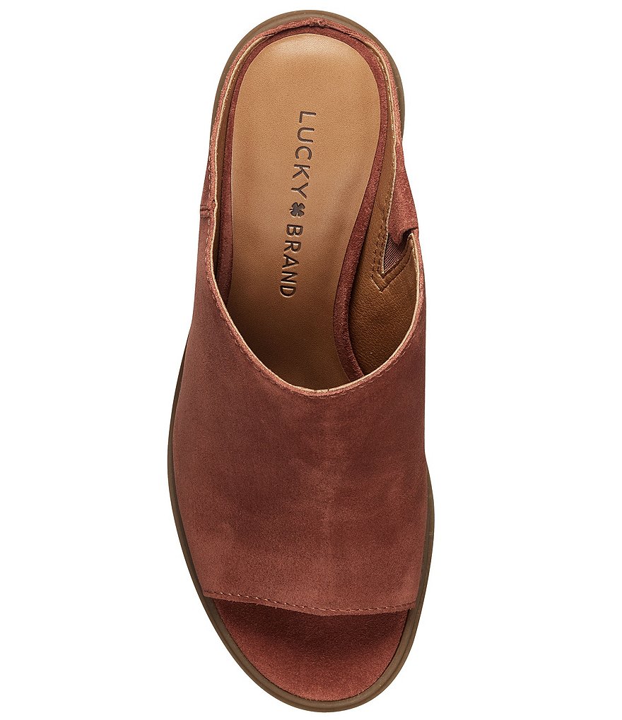Lucky Brand Dalliey Suede Lug Sole Slides