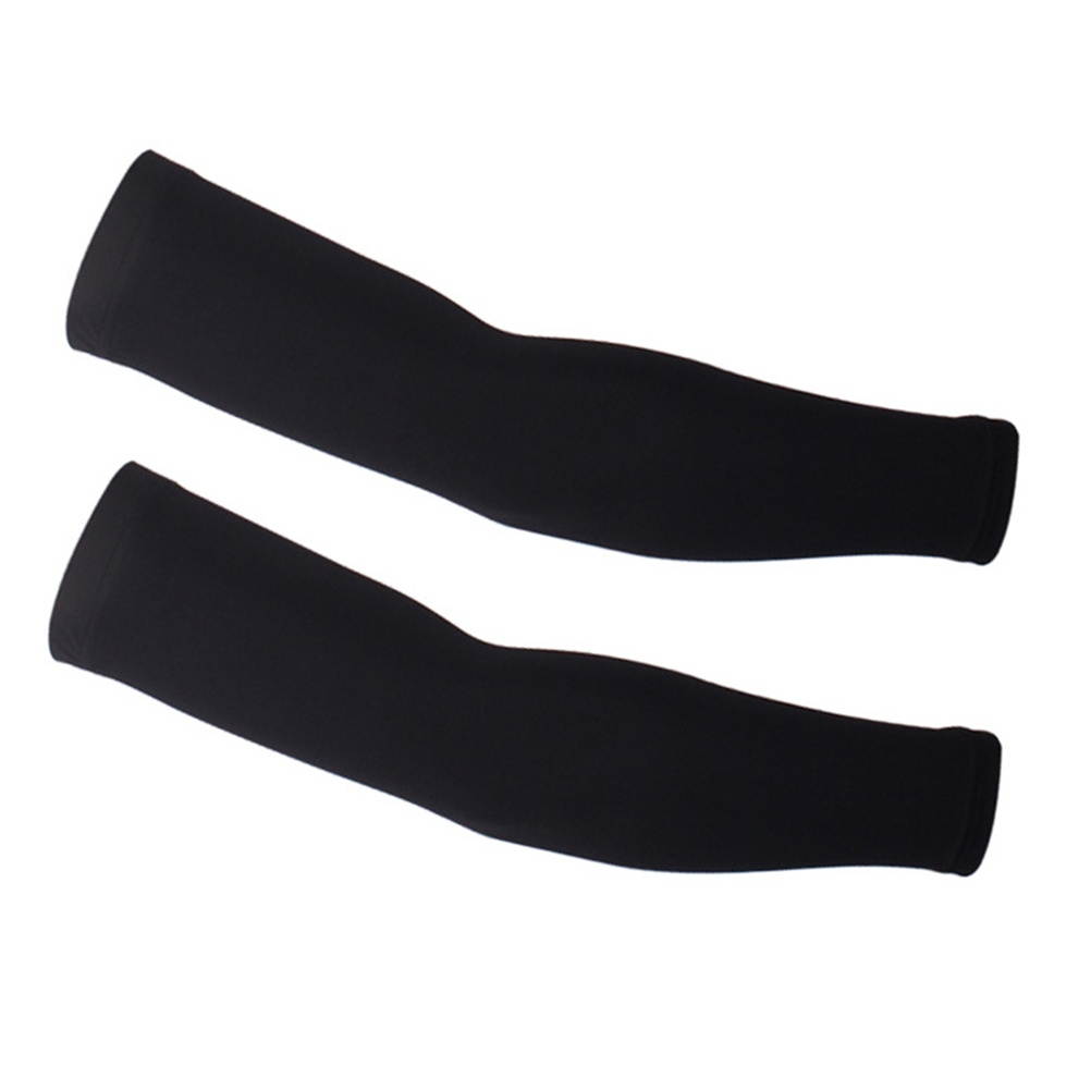 Stretchy Arm Cover UV Protection Sleeve Breathable Elbow Protector Elastic Elbow Brace for Sun Protection Size M(Black)