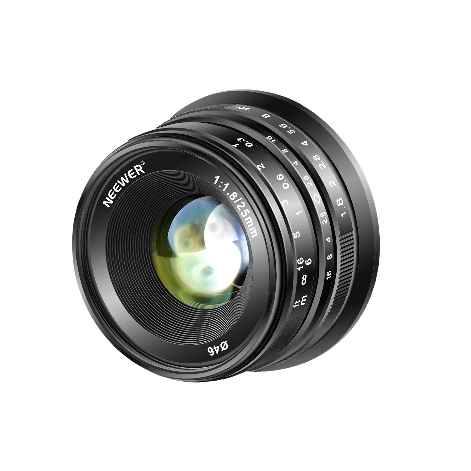 Neewer 25mm F1.8 APS-C Large Aperture Wide Angle Lens Manual Focus Lens for Sony E Mount Mirrorless Cameras A7III A9 NEX 3 3N 5 NEX 5T NEX 5R NEX 6 7 A6400 A5000 A5100 A6000 A6100 A6300 A6500