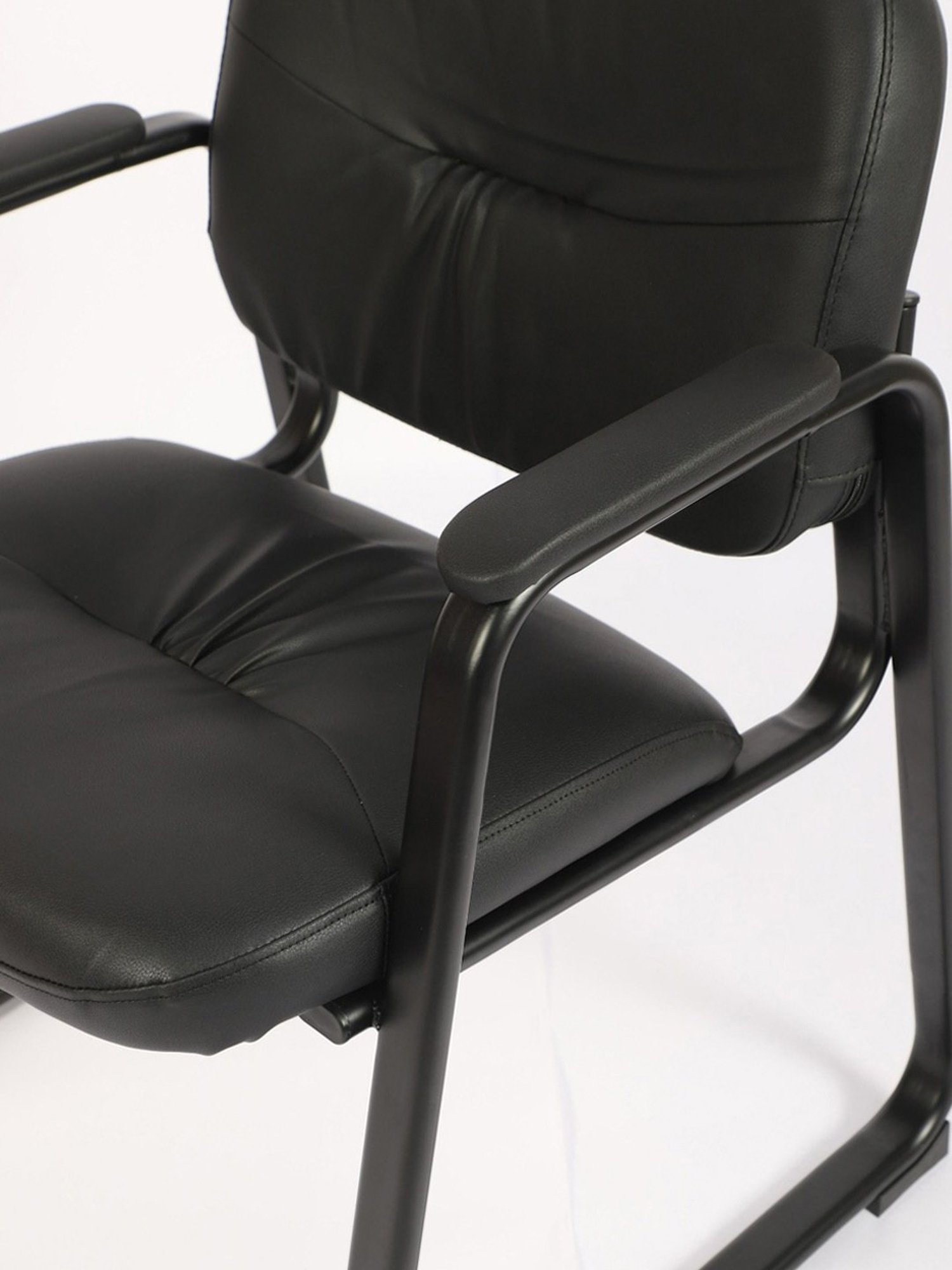 HNI India OFM Essentials Black Leather Executive Side Chair