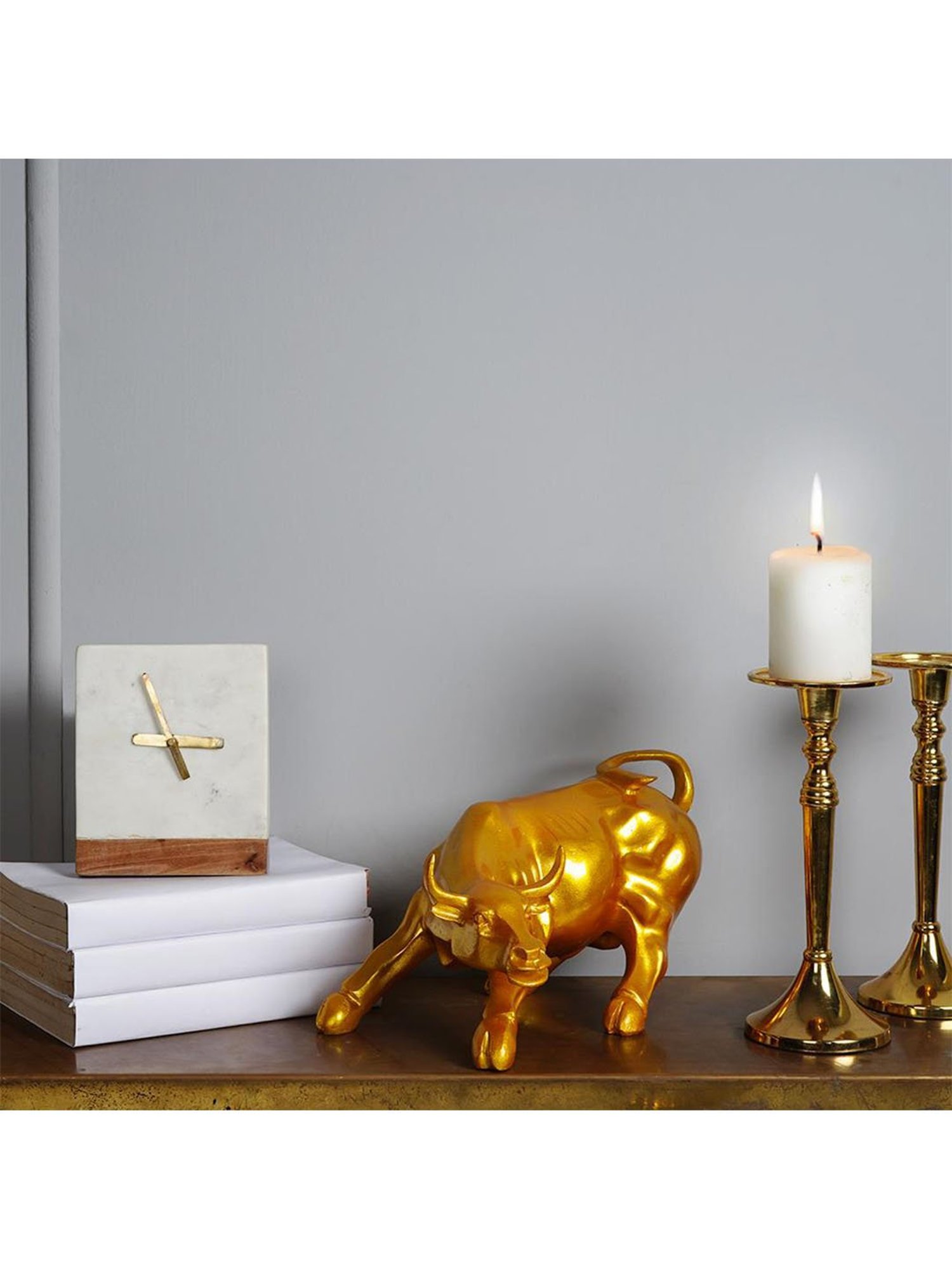 The Artment Gold Resin Surreal Charging Bull