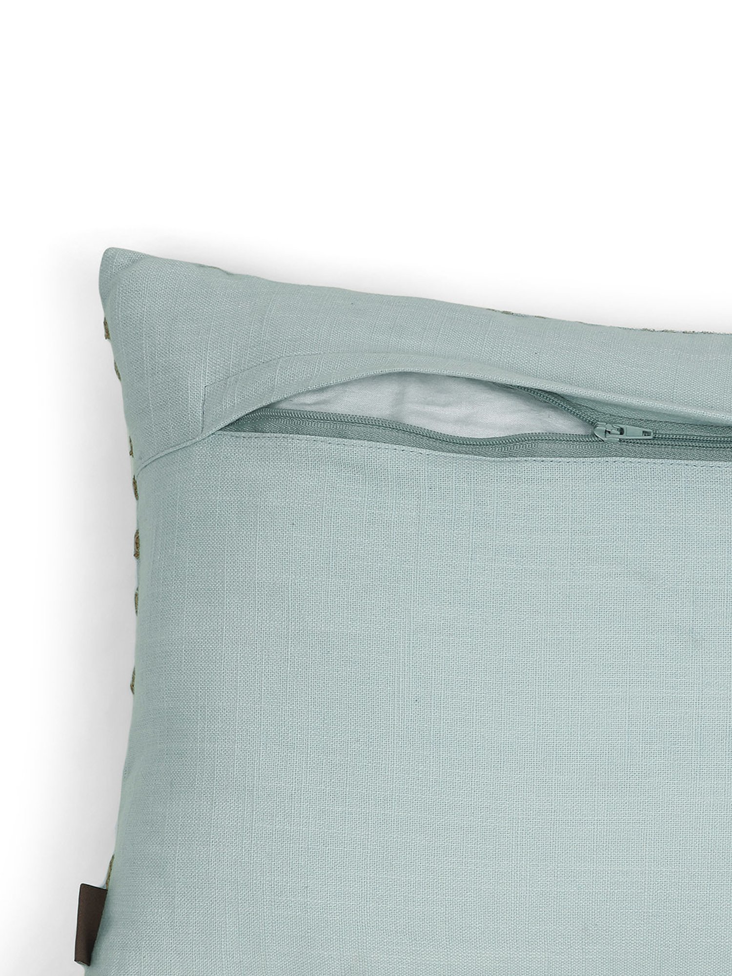 Pure Home and Living Blue Cotton Embroidery Cushion Covers