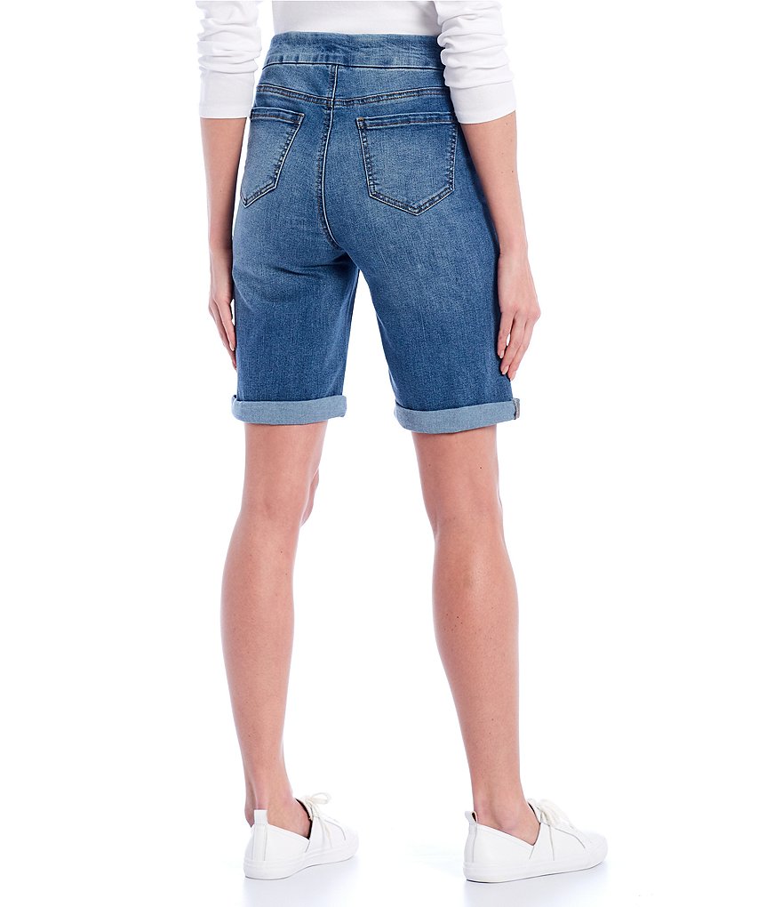 Westbound Petite Size the PARK AVE fit Indigo Skimmer Shorts