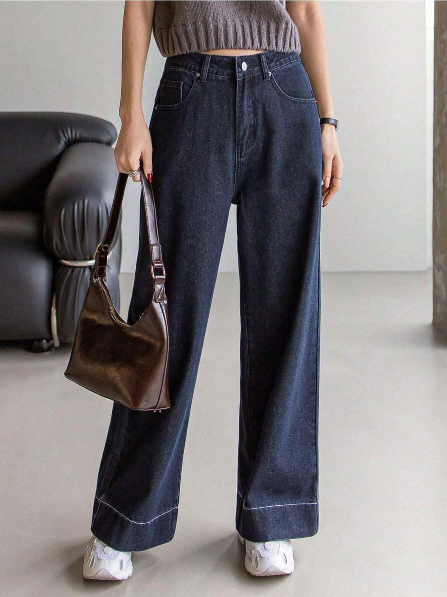 Kotty Blue High Rise Wide Leg Jeans
