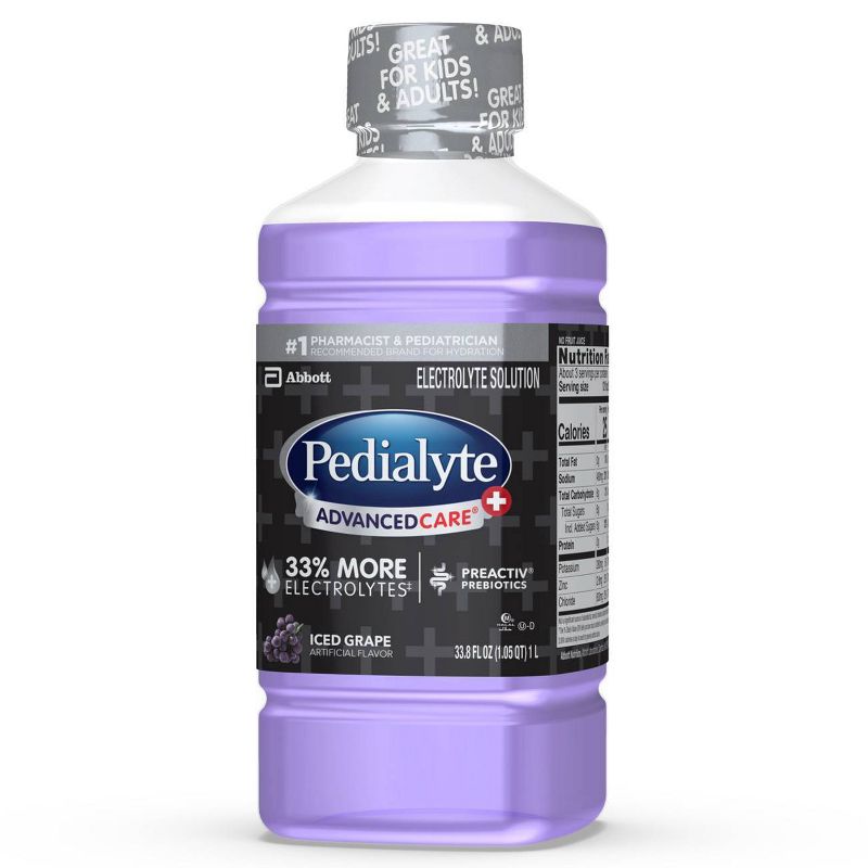 Pedialyte AdvancedCare Plus Electrolyte Solution - Iced Grape - 33.8 fl oz