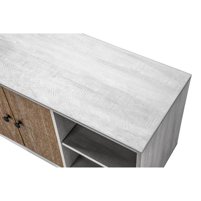 47.6" TV Stand For TVs up to 53" Saw Cut Off White - Home Essentials