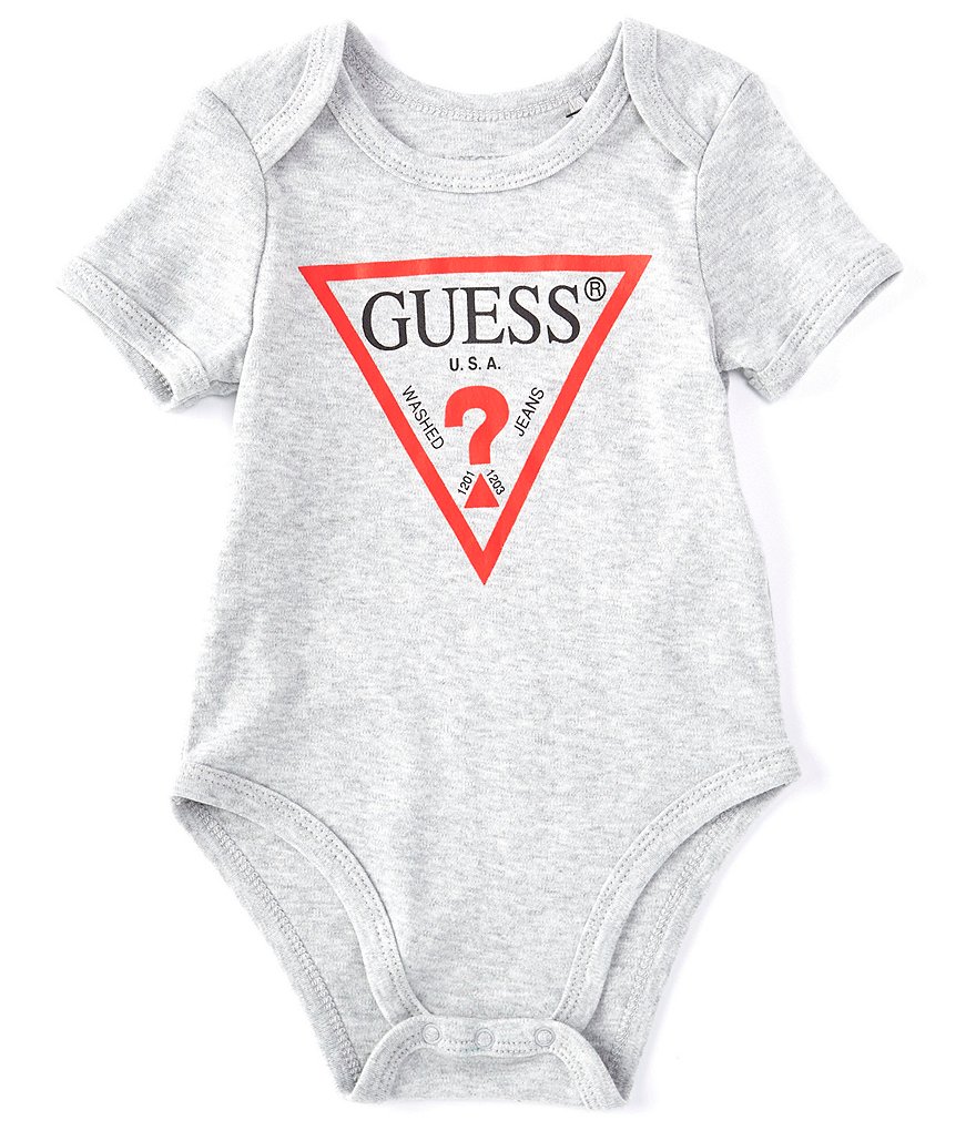 Guess Baby Newborn-24 Months Short-Sleeve Logo Bodysuit