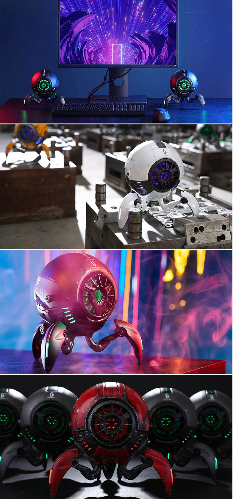 ZOEAO Gravastar MARS Metal Shell Bluetooth 5.0 Speakerwith Mechanical Appearance, Support TWS Wireless Connection