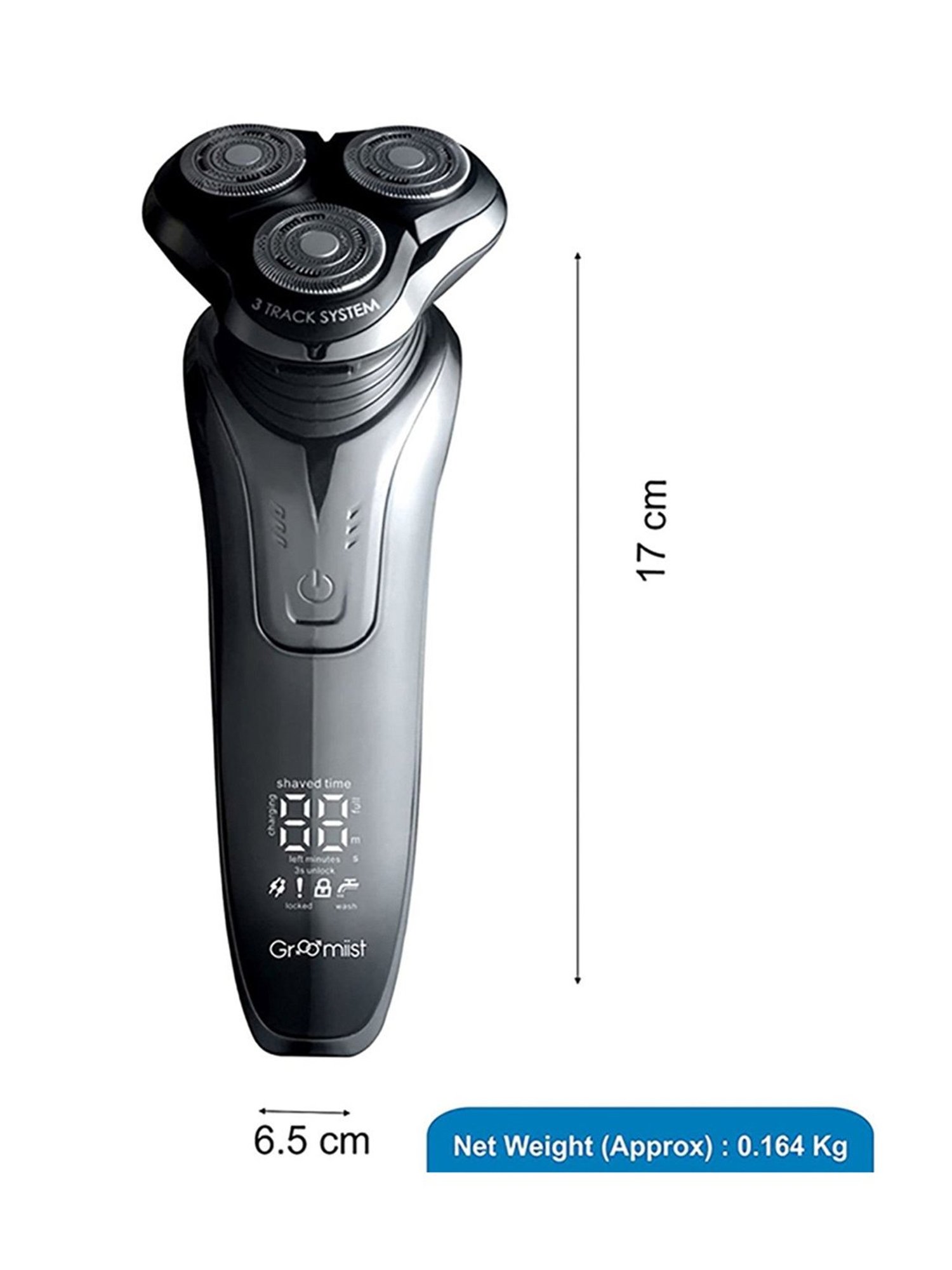 Groomiist PSK-06 Platinum Series Cordless 6 in 1 Professional Grooming Kit - 60 Min Runtime (Black)