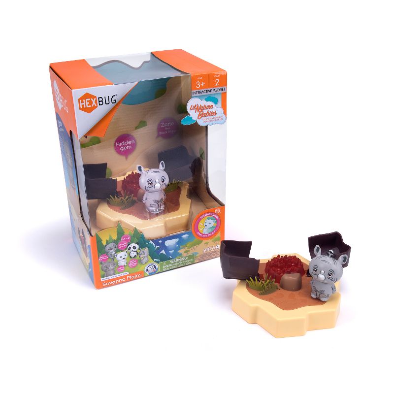 HEXBUG Lil' Nature Babies Black Rhino Small Playset