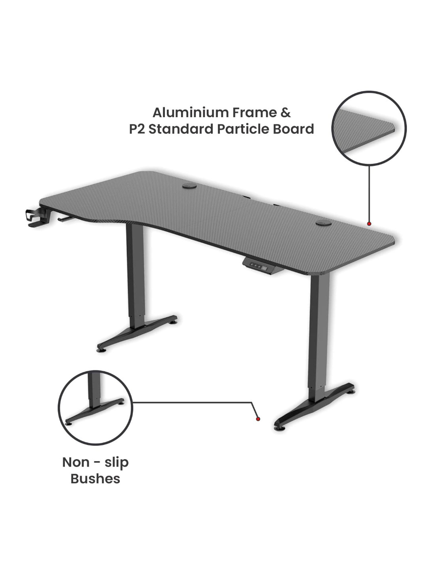 Durian Bliss Black Premium Leatherette Executive Chair