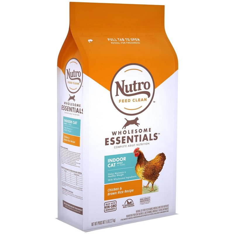Nutro Wholesome Essentials Indoor Chicken & Brown Rice Recipe Adult Premium Dry Cat Food - 5lbs
