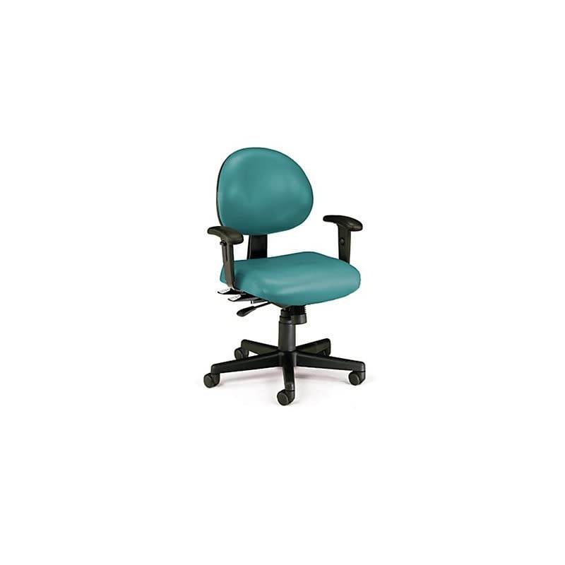 Continuous-Use Seating - Chair with Arms - 18-22" Seat Height - Navy Vinyl - Navy Vinyl