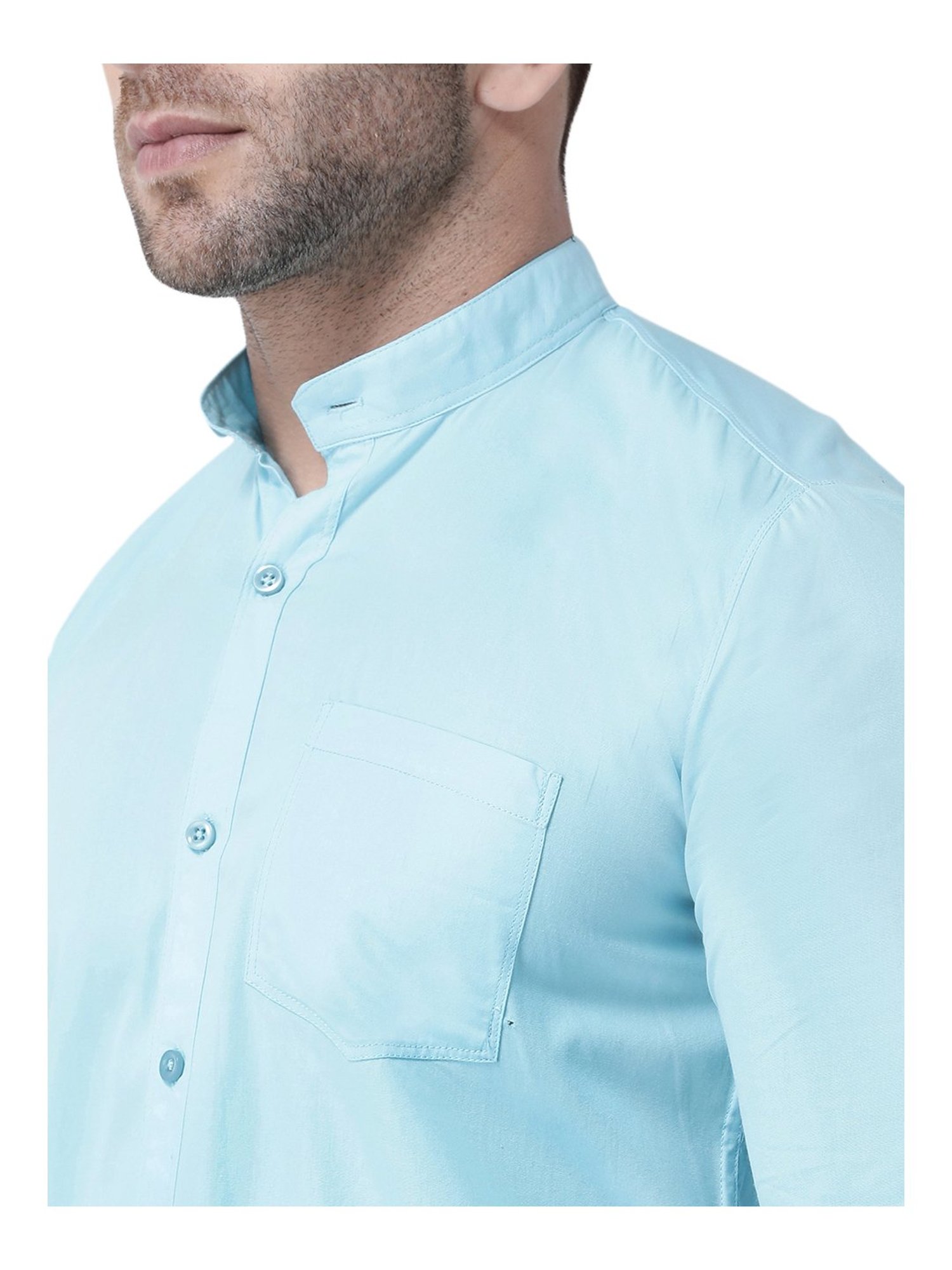Hang Up Blue Cotton Slim Fit Shirt