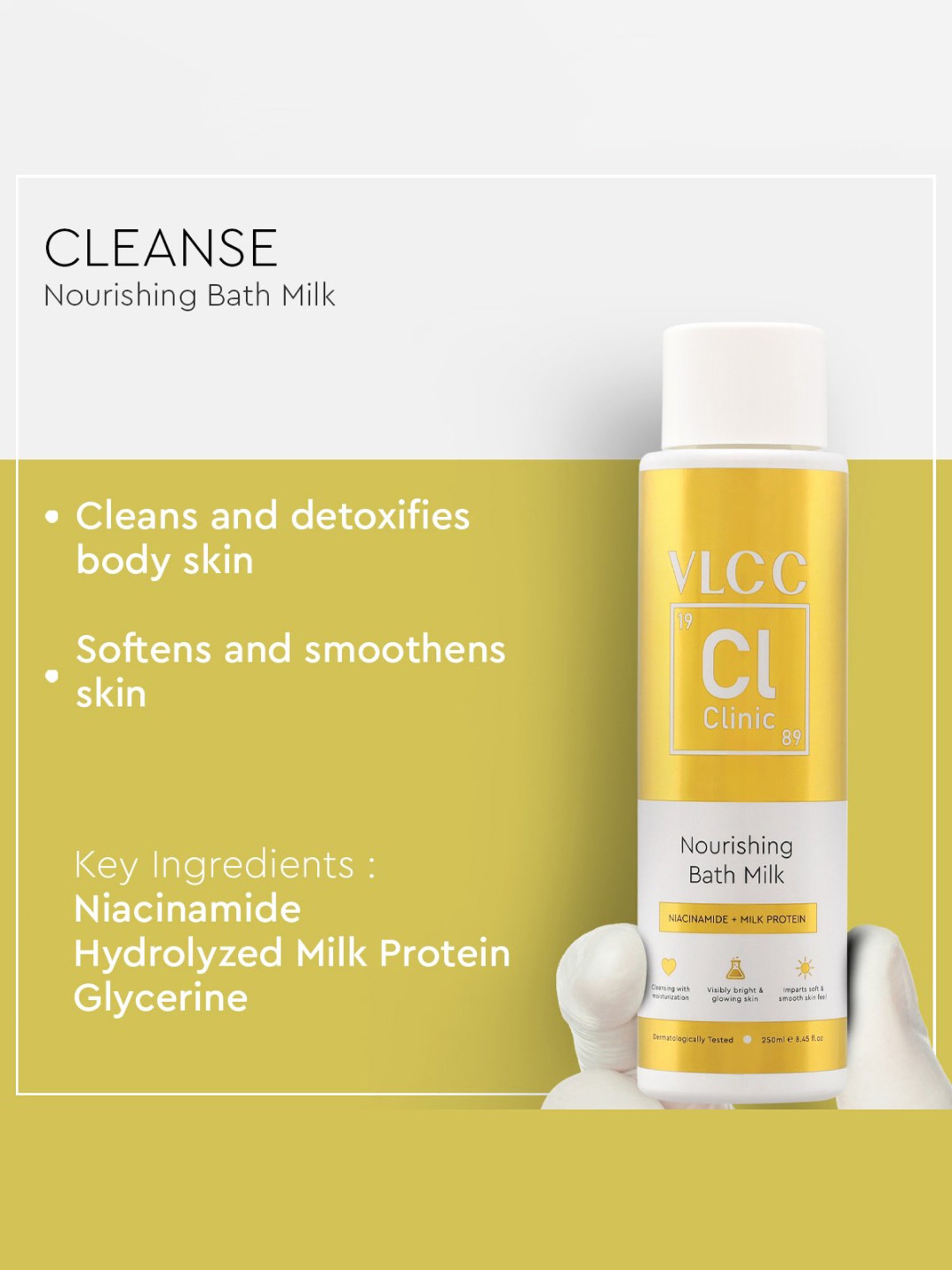 VLCC Clinic Nourishing Bath Milk & ProBright Body Lotion Combo