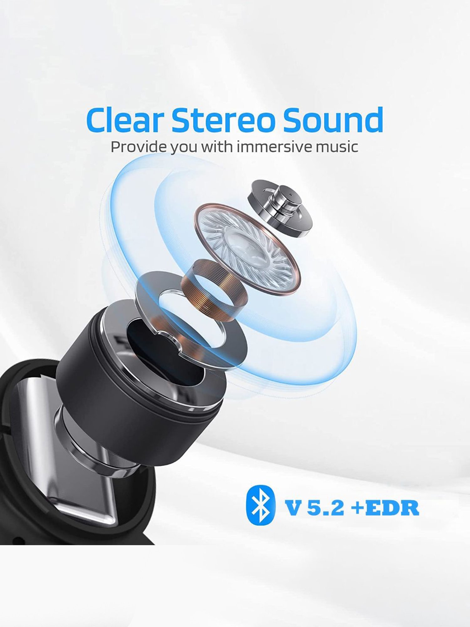 Zoook Mystique Bluetooth Truly Wireless in Ear Earbuds with Mic (White)