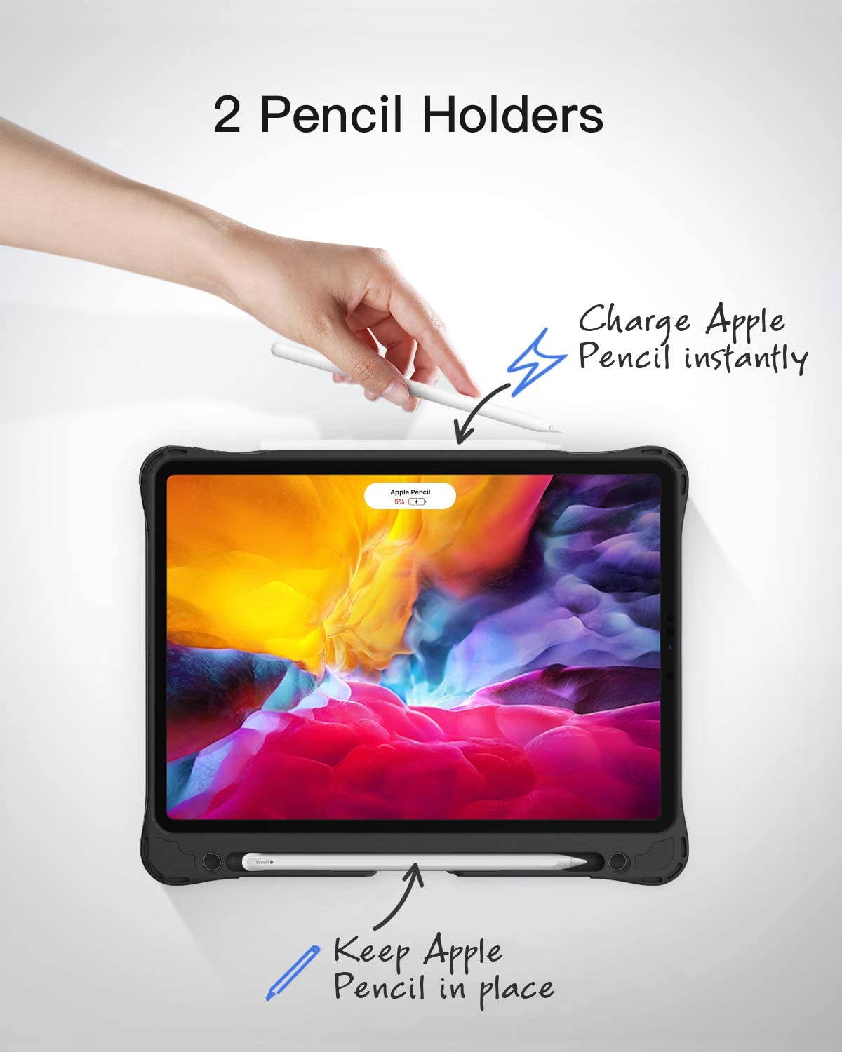 Inateck iPad Pro 11 Keyboard Case Compatible with 2020/2018 iPad Pro 11 Inch ONLY (Gen 3 & 4), DIY Backlight Detachable Bluetooth, KB02005