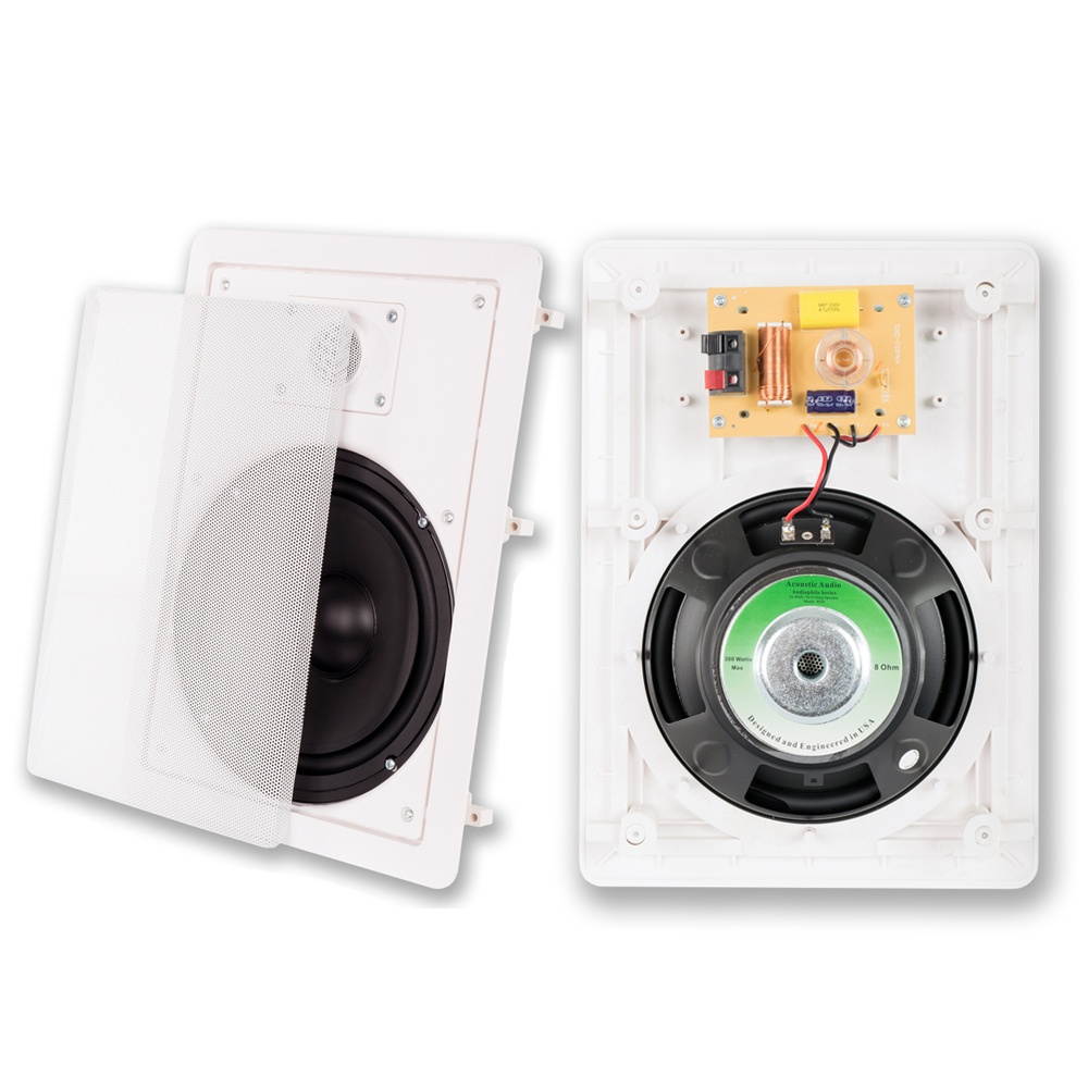 Acoustic Audio HT-85 Flush Mount 5 Speaker Set with 8" Woofers Wall and Ceiling
