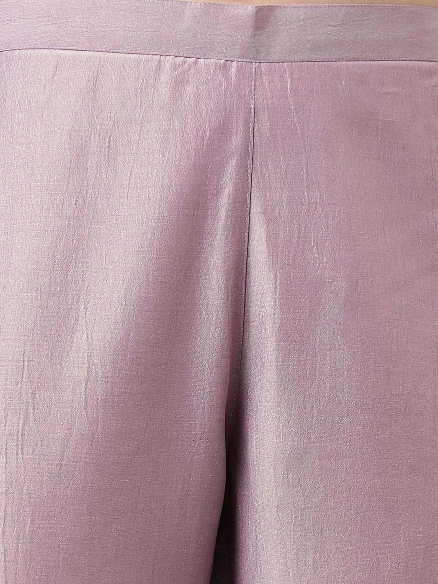 Janasya Lavender Embellished Kurta & Pant Set With Dupatta