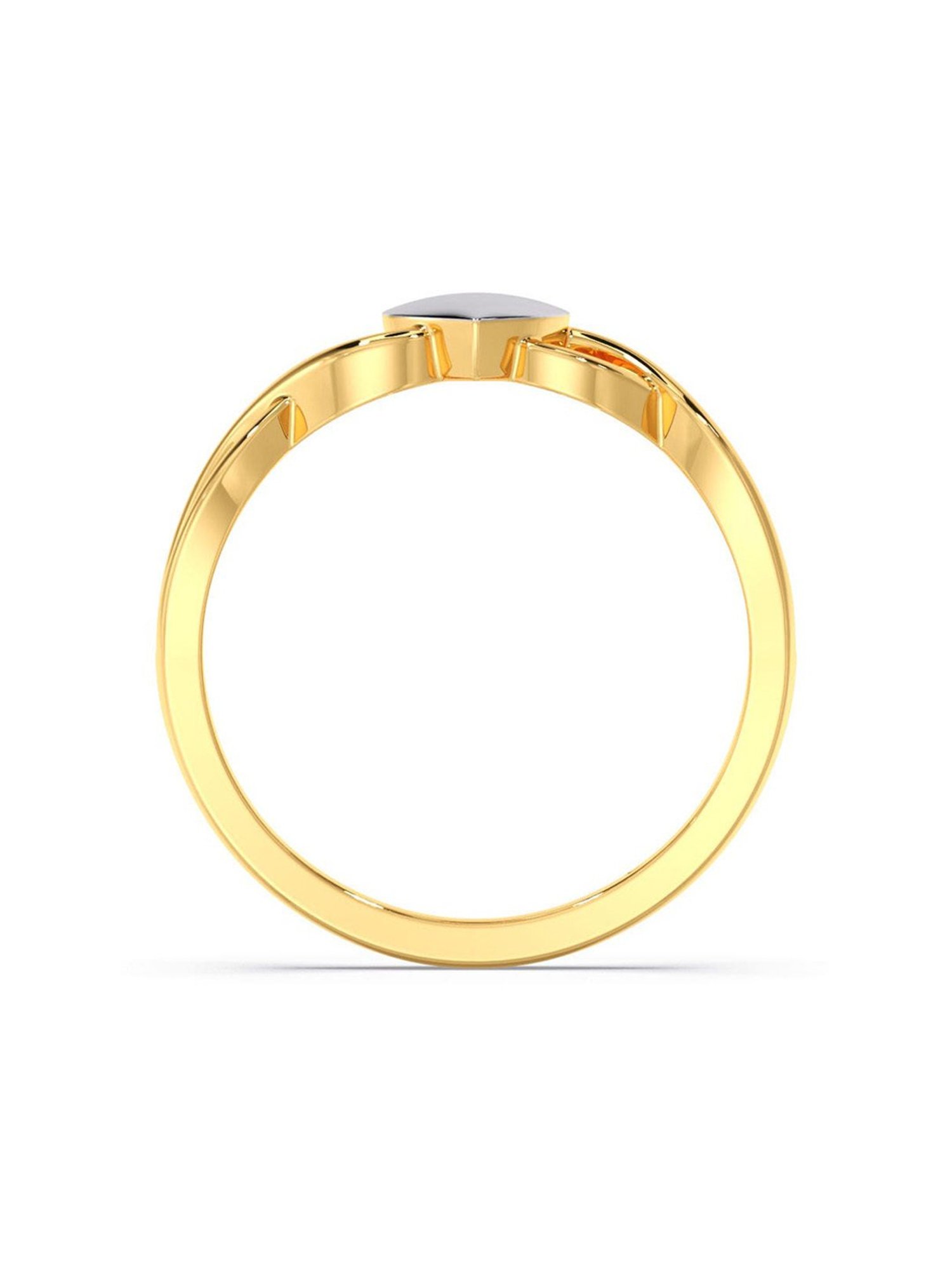 Candere by Kalyan Jewellers 18K Yellow Gold Heart Ring for Women