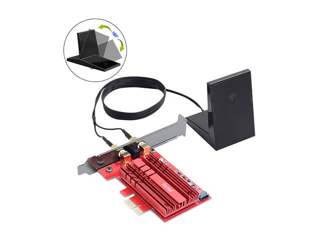 Fenvi FV-2030T Wireless Dual Band AC2030 PCI Express Intel 9260 Wifi Adapter For Desktop PC, 1730Mbps (5GHz) + 300Mbps (2.4GHz), Bluetooth 5.0, IEEE 802.11ac, Windows 10, Support MU-MIMO, 9260NGW Card