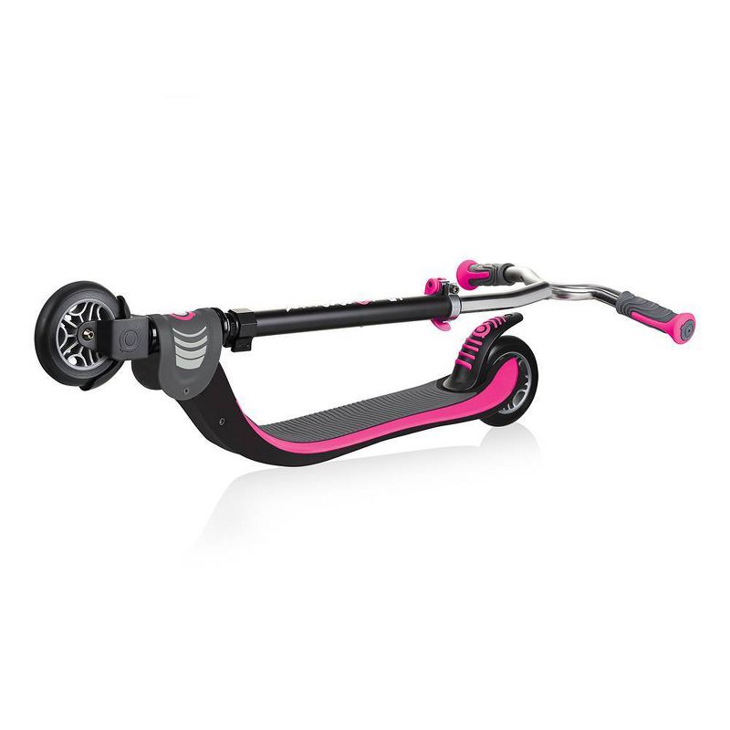 Globber Flow 125 Foldable Kick Scooter - Black/Pink