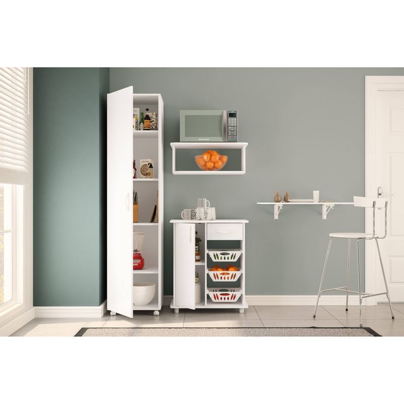 72" Daywood Kitchen Pantry Cabinet White - Room and Joy