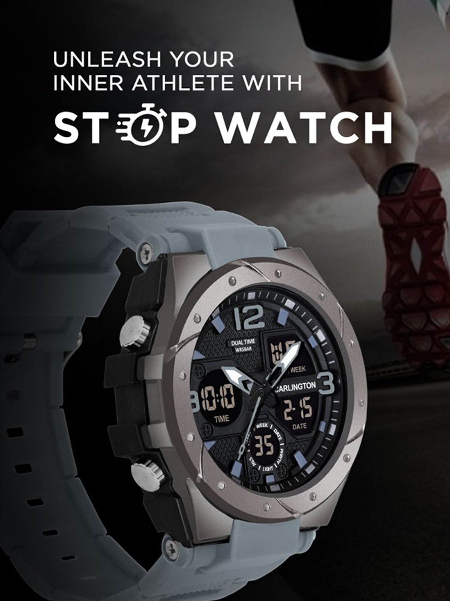 Carlington Endurance 9105 Grey Chronograph Watch for Men