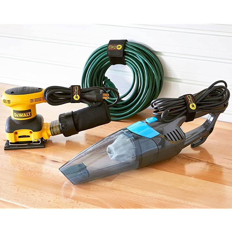 SuperStretch Straps Assorted 8 Pack Elastic Hook and Loop Cinch Straps Extension Cord Organizer Hose Rope and Cables Straps Cord Wrap Cord Keeper Garage and RV Organization