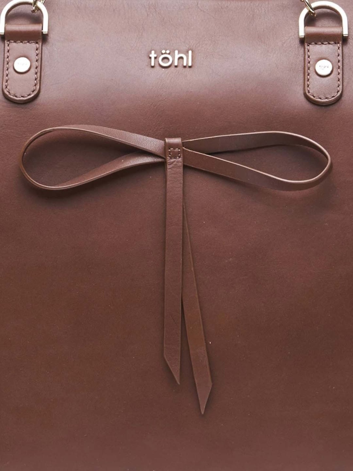 Tohl Tan Solid Medium Tote Handbag