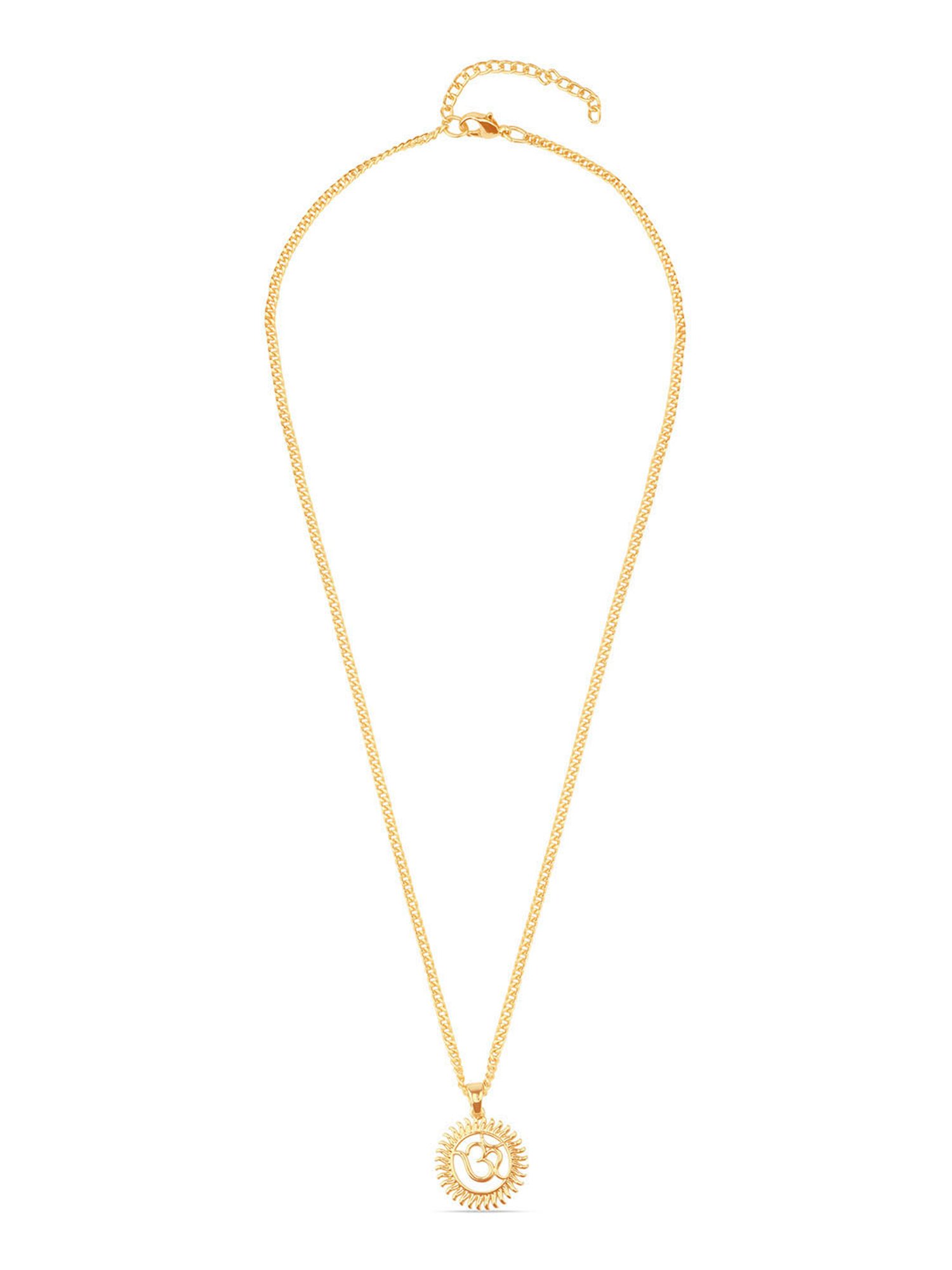 The Bro Code Gold-Plated Chakra OM Pendant Necklace for Men