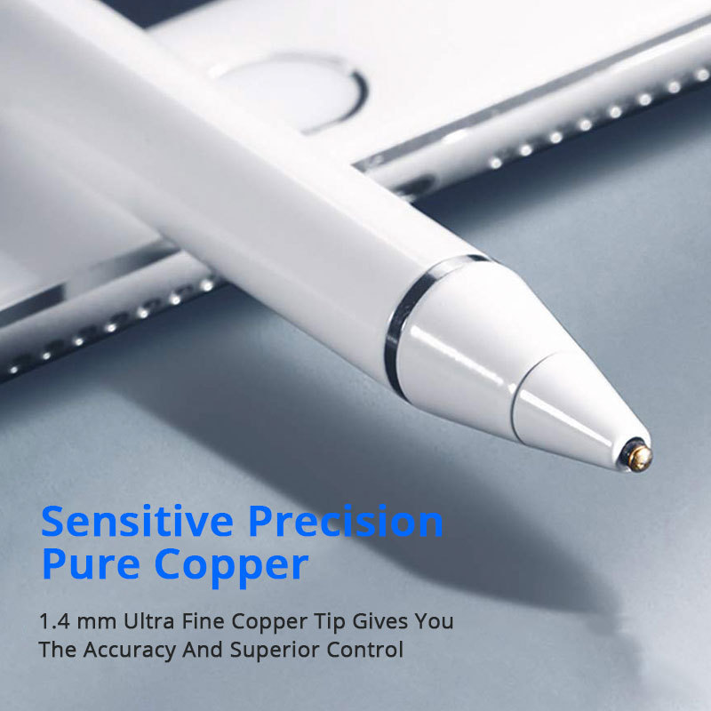 Stylus pens for ipad Pencil, 1.45mm Capacitive Pen High Sensitivity & Fine Point, Magnetism Cover Cap, Universal for Apple/iPhone/Ipad pro/Android/Microsoft/Surface and Other Touch Screens, Black