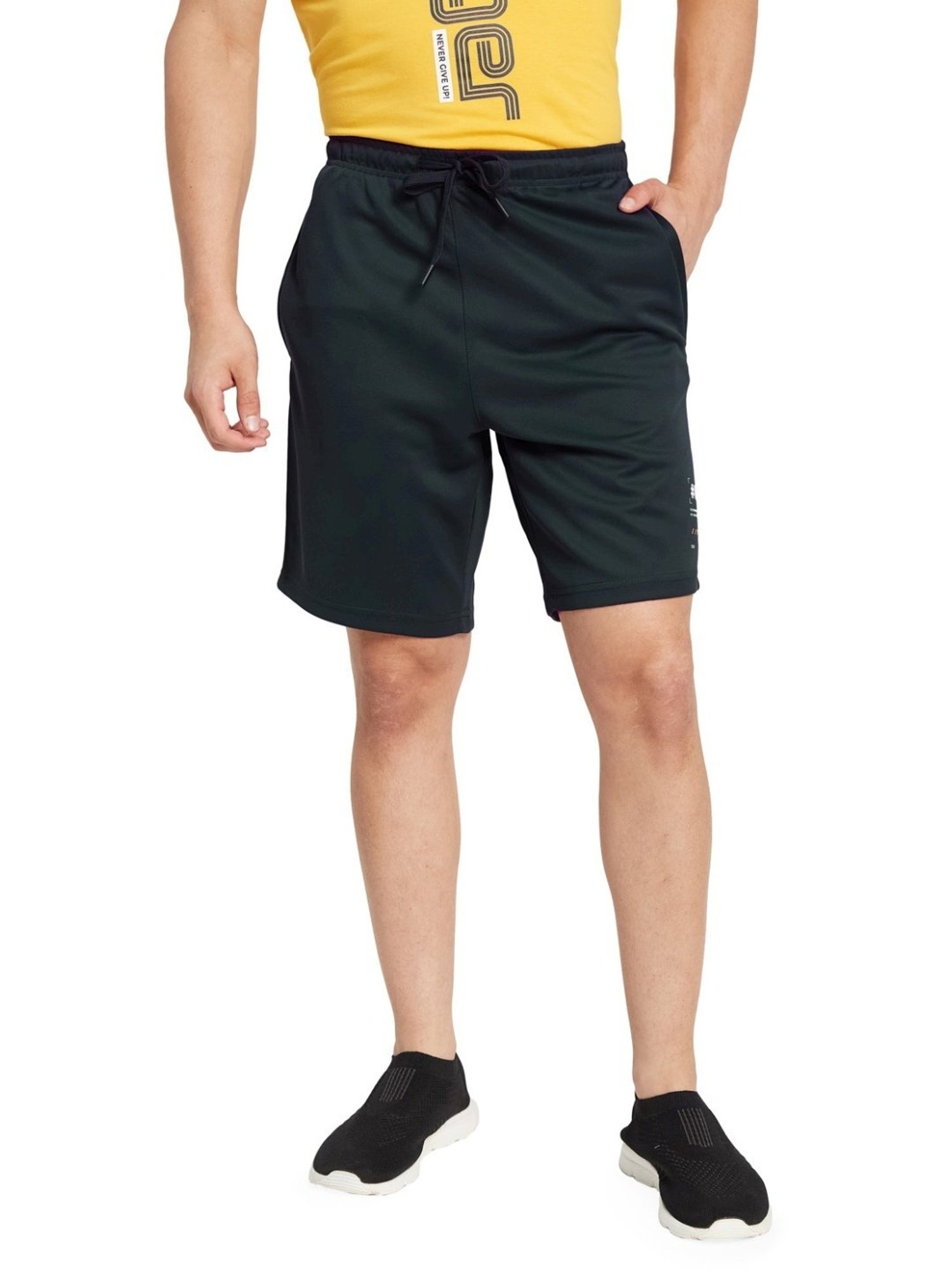 Octave Gun Metal Cotton Regular Fit Shorts
