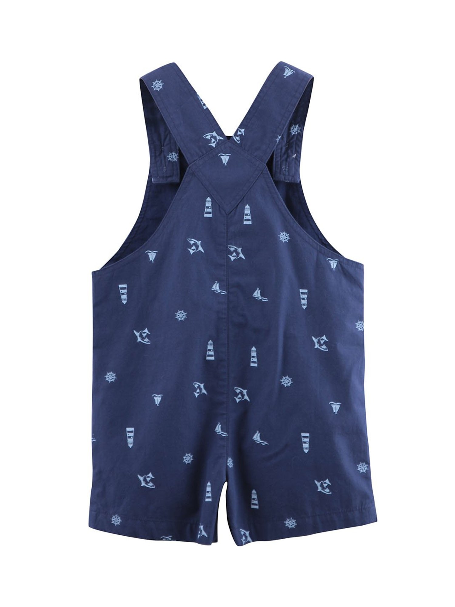 Beebay Kids Navy Printed  Dungaree